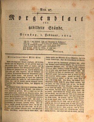 Morgenblatt für gebildete Stände Dienstag 1. Februar 1814
