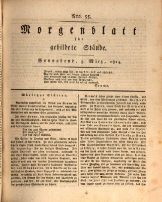 Morgenblatt für gebildete Stände Samstag 5. März 1814
