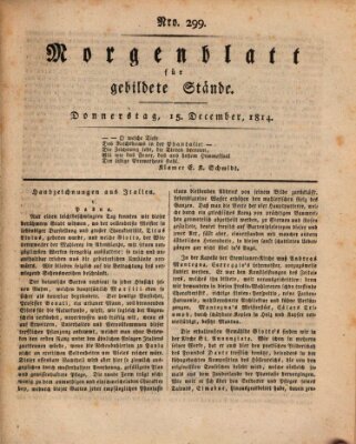 Morgenblatt für gebildete Stände Donnerstag 15. Dezember 1814
