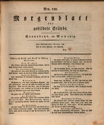 Morgenblatt für gebildete Stände Samstag 20. Mai 1815
