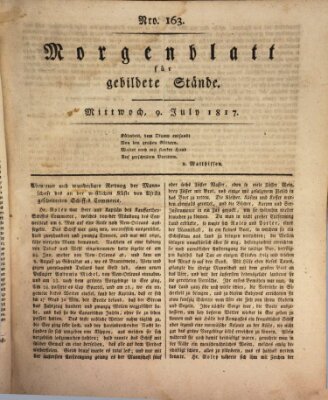 Morgenblatt für gebildete Stände Mittwoch 9. Juli 1817