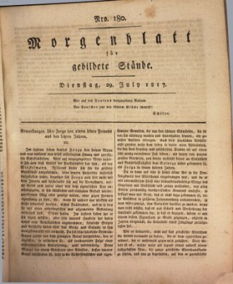 Morgenblatt für gebildete Stände Dienstag 29. Juli 1817