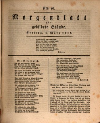 Morgenblatt für gebildete Stände Freitag 6. März 1818