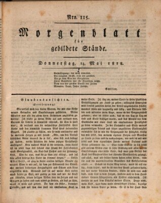 Morgenblatt für gebildete Stände Donnerstag 14. Mai 1818