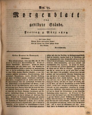 Morgenblatt für gebildete Stände Freitag 5. März 1819