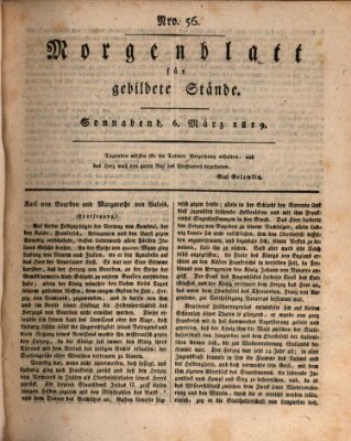 Morgenblatt für gebildete Stände Samstag 6. März 1819
