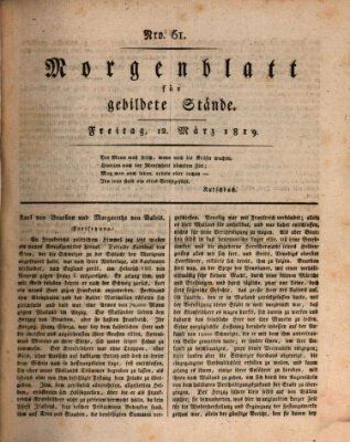 Morgenblatt für gebildete Stände Freitag 12. März 1819