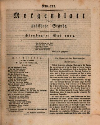 Morgenblatt für gebildete Stände Dienstag 11. Mai 1819
