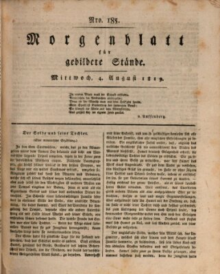 Morgenblatt für gebildete Stände Mittwoch 4. August 1819