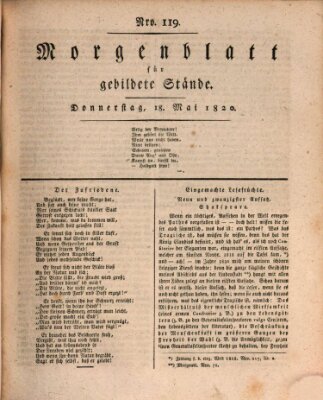 Morgenblatt für gebildete Stände Donnerstag 18. Mai 1820