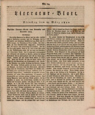 Morgenblatt für gebildete Stände Montag 27. März 1820