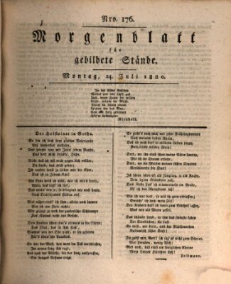 Morgenblatt für gebildete Stände Montag 24. Juli 1820