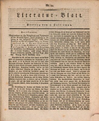 Morgenblatt für gebildete Stände Freitag 7. Juli 1820