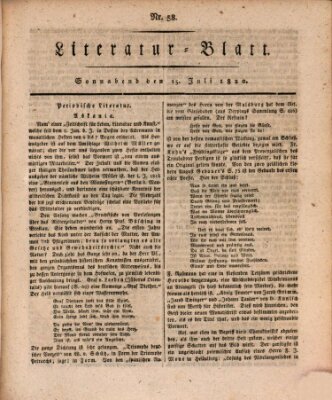 Morgenblatt für gebildete Stände Samstag 15. Juli 1820