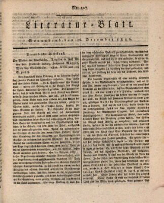 Morgenblatt für gebildete Stände Samstag 16. Dezember 1820