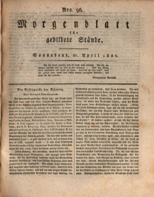 Morgenblatt für gebildete Stände Samstag 21. April 1821