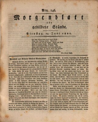 Morgenblatt für gebildete Stände Dienstag 19. Juni 1821
