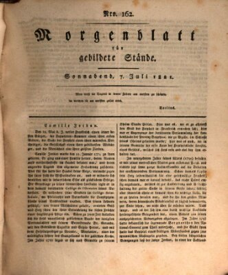 Morgenblatt für gebildete Stände Samstag 7. Juli 1821