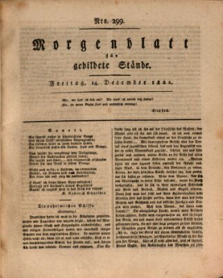 Morgenblatt für gebildete Stände Freitag 14. Dezember 1821