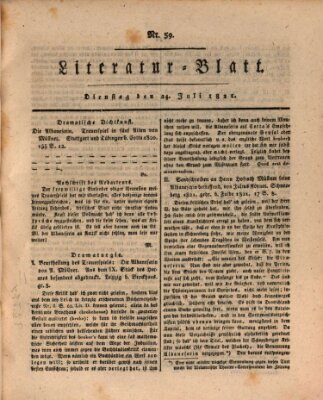 Morgenblatt für gebildete Stände Dienstag 24. Juli 1821