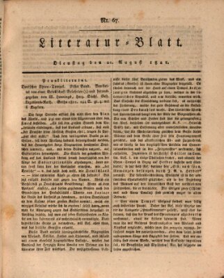 Morgenblatt für gebildete Stände Dienstag 21. August 1821