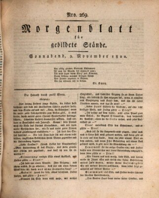 Morgenblatt für gebildete Stände Samstag 9. November 1822