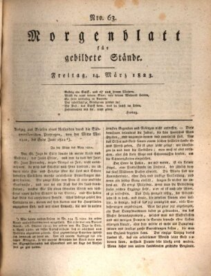 Morgenblatt für gebildete Stände Freitag 14. März 1823