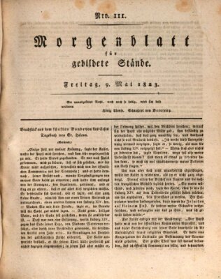 Morgenblatt für gebildete Stände Freitag 9. Mai 1823