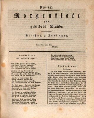 Morgenblatt für gebildete Stände Dienstag 3. Juni 1823