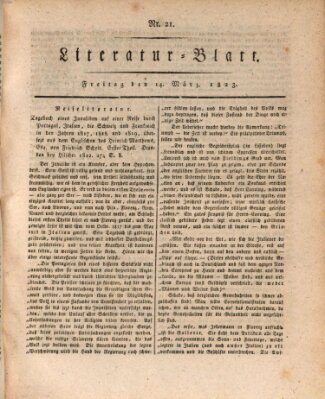 Morgenblatt für gebildete Stände Freitag 14. März 1823