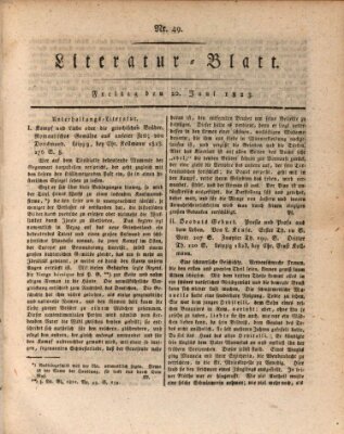 Morgenblatt für gebildete Stände Freitag 20. Juni 1823