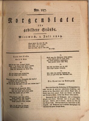Morgenblatt für gebildete Stände Mittwoch 2. Juli 1823