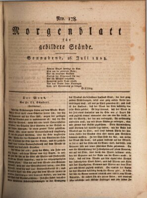 Morgenblatt für gebildete Stände Samstag 26. Juli 1823