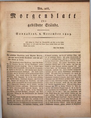 Morgenblatt für gebildete Stände Samstag 8. November 1823