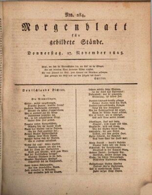 Morgenblatt für gebildete Stände Donnerstag 27. November 1823