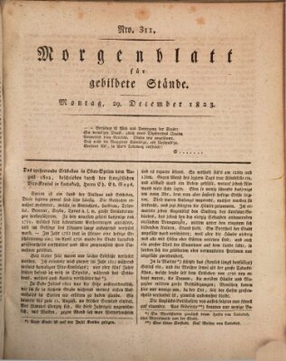 Morgenblatt für gebildete Stände Montag 29. Dezember 1823