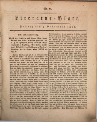 Morgenblatt für gebildete Stände Freitag 5. September 1823