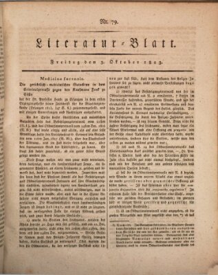 Morgenblatt für gebildete Stände Freitag 3. Oktober 1823