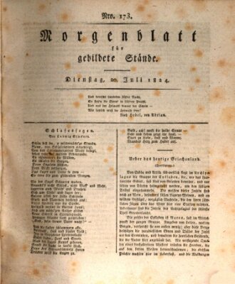 Morgenblatt für gebildete Stände Dienstag 20. Juli 1824