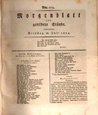 Morgenblatt für gebildete Stände Dienstag 27. Juli 1824