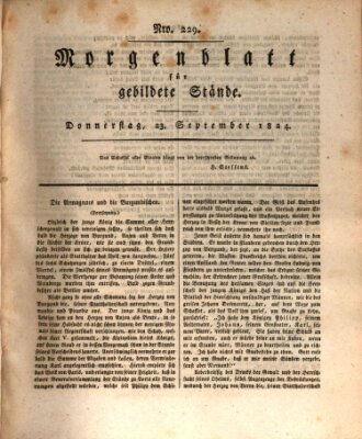 Morgenblatt für gebildete Stände Donnerstag 23. September 1824