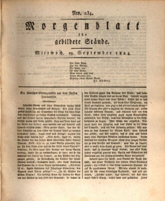 Morgenblatt für gebildete Stände Mittwoch 29. September 1824