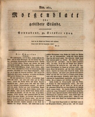 Morgenblatt für gebildete Stände Samstag 30. Oktober 1824