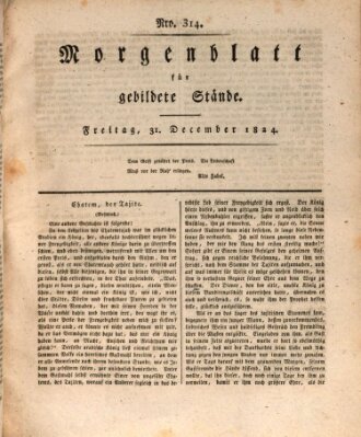 Morgenblatt für gebildete Stände Freitag 31. Dezember 1824