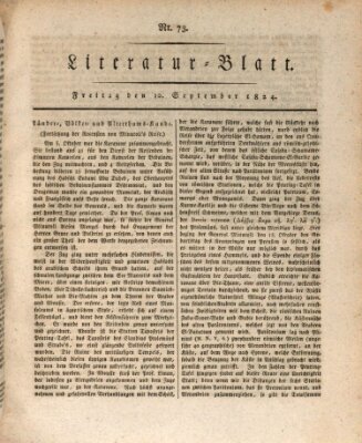 Morgenblatt für gebildete Stände Freitag 10. September 1824