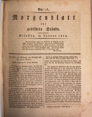 Morgenblatt für gebildete Stände Dienstag 18. Januar 1825