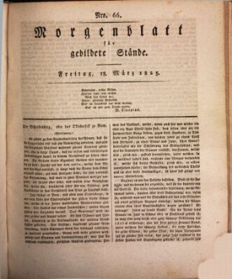 Morgenblatt für gebildete Stände Freitag 18. März 1825