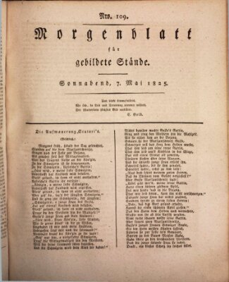 Morgenblatt für gebildete Stände Samstag 7. Mai 1825