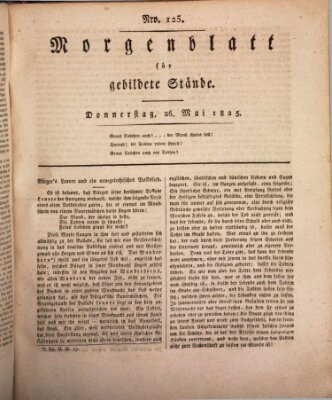Morgenblatt für gebildete Stände Donnerstag 26. Mai 1825