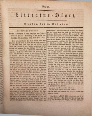 Morgenblatt für gebildete Stände Dienstag 31. Mai 1825